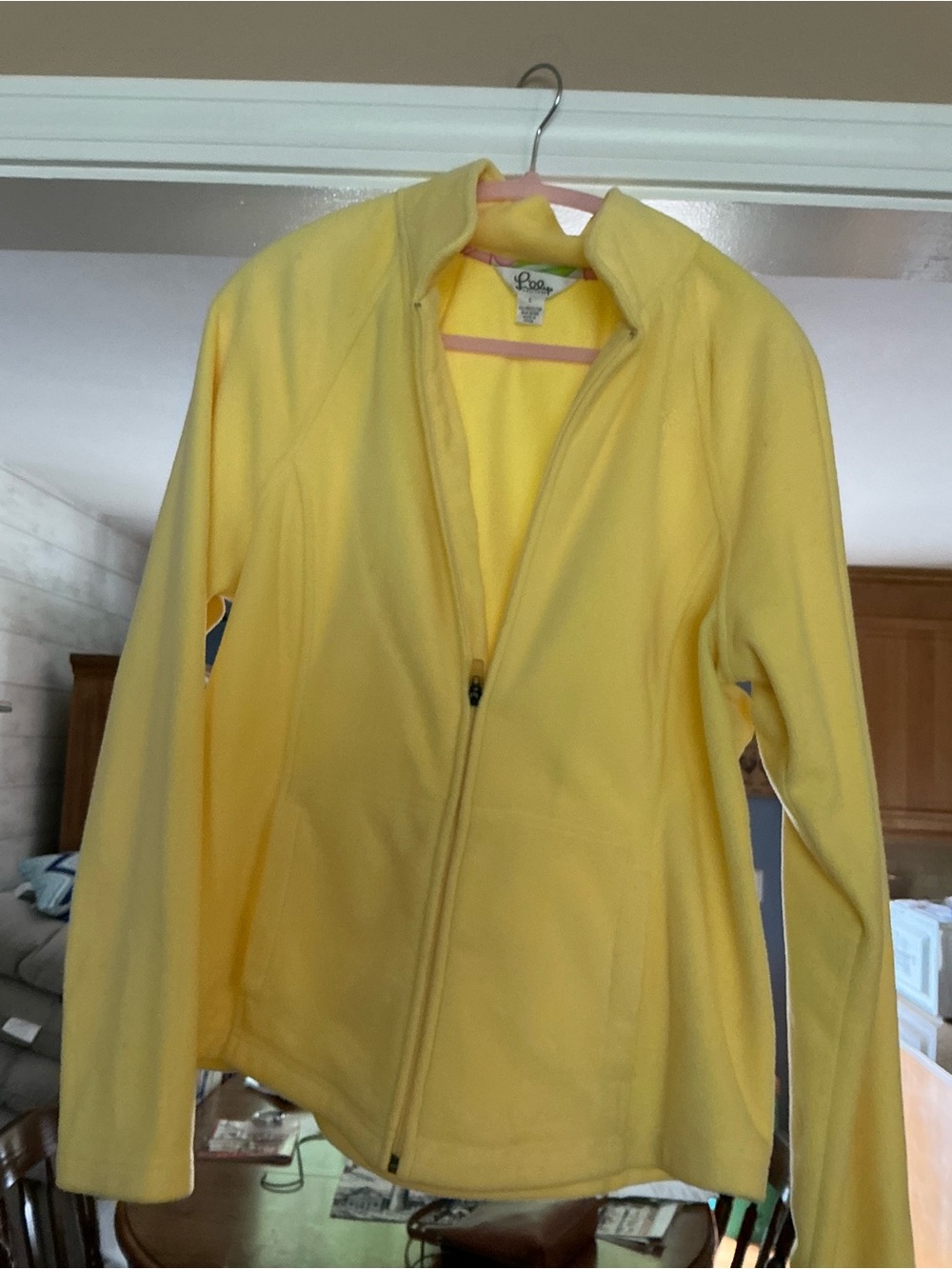 Lilly Pulitzer Yellow Full-Zip Utility Jacket